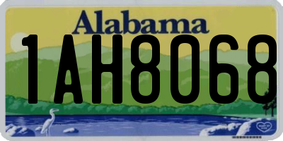 AL license plate 1AH8068