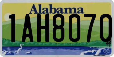 AL license plate 1AH8070