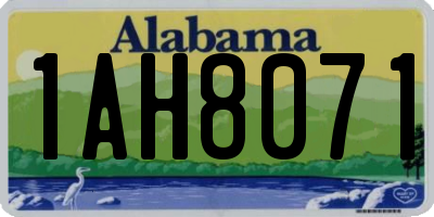 AL license plate 1AH8071