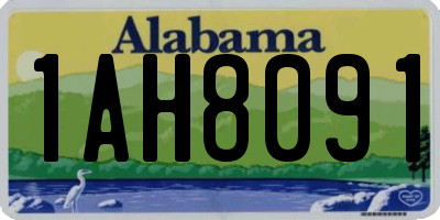 AL license plate 1AH8091