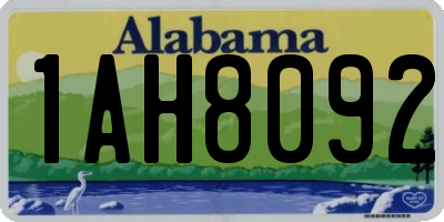 AL license plate 1AH8092