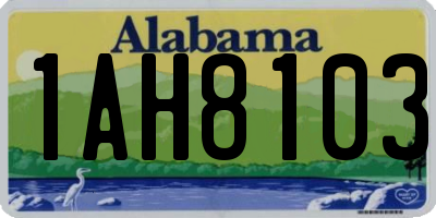 AL license plate 1AH8103