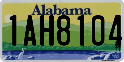 AL license plate 1AH8104