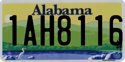 AL license plate 1AH8116