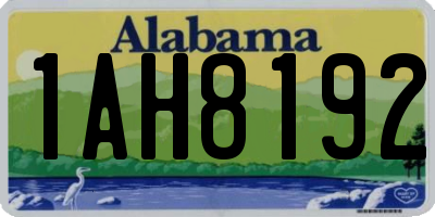 AL license plate 1AH8192