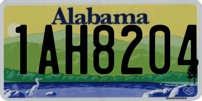 AL license plate 1AH8204