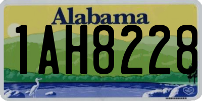 AL license plate 1AH8228