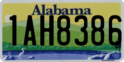 AL license plate 1AH8386