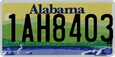AL license plate 1AH8403