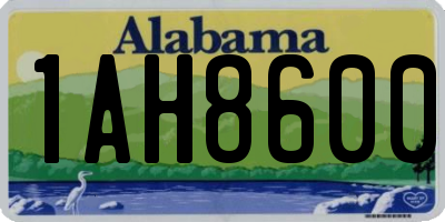 AL license plate 1AH8600