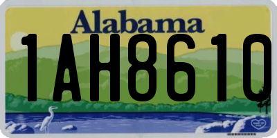 AL license plate 1AH8610