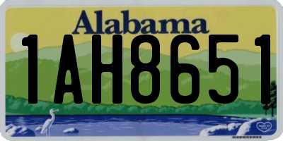 AL license plate 1AH8651