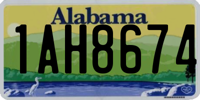 AL license plate 1AH8674
