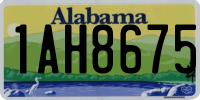 AL license plate 1AH8675
