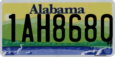 AL license plate 1AH8680