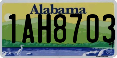 AL license plate 1AH8703