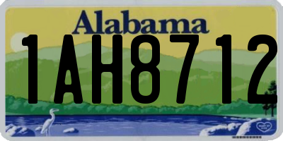 AL license plate 1AH8712