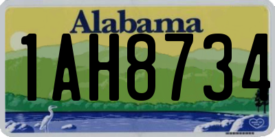 AL license plate 1AH8734