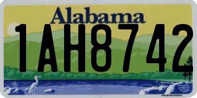 AL license plate 1AH8742