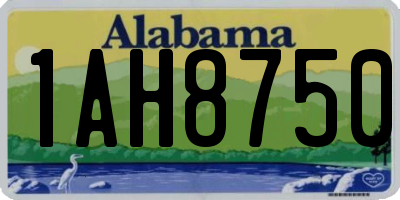 AL license plate 1AH8750