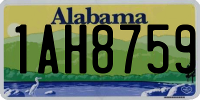 AL license plate 1AH8759