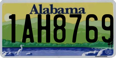 AL license plate 1AH8769