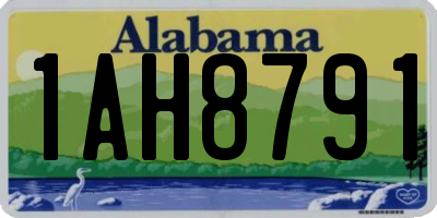 AL license plate 1AH8791