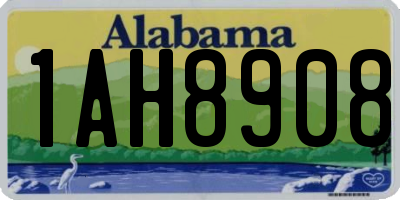 AL license plate 1AH8908