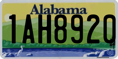 AL license plate 1AH8920