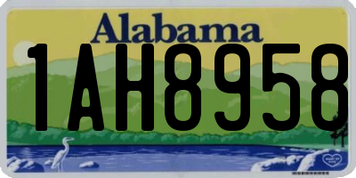 AL license plate 1AH8958