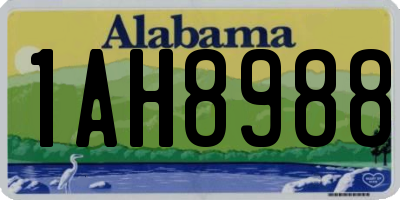 AL license plate 1AH8988