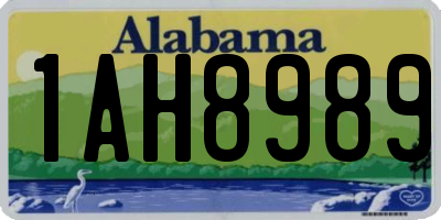AL license plate 1AH8989