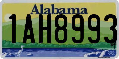 AL license plate 1AH8993