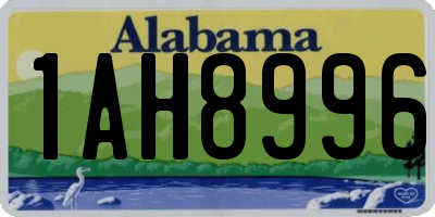 AL license plate 1AH8996