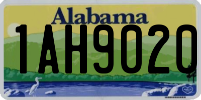 AL license plate 1AH9020