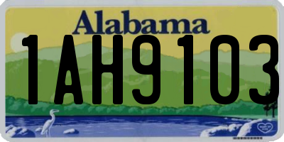 AL license plate 1AH9103