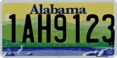 AL license plate 1AH9123