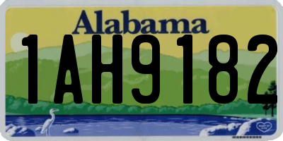 AL license plate 1AH9182