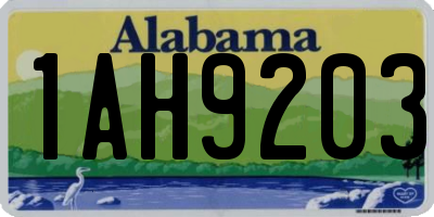AL license plate 1AH9203