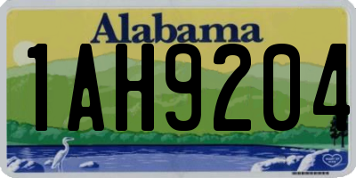 AL license plate 1AH9204