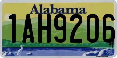 AL license plate 1AH9206