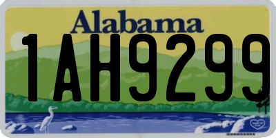 AL license plate 1AH9299