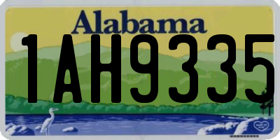 AL license plate 1AH9335