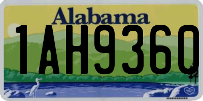 AL license plate 1AH9360