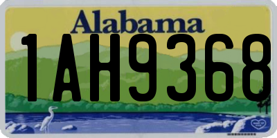 AL license plate 1AH9368