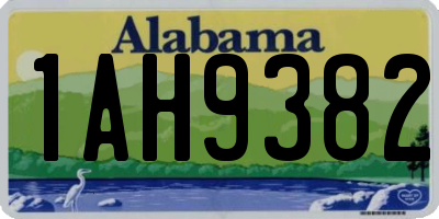AL license plate 1AH9382