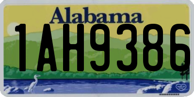 AL license plate 1AH9386
