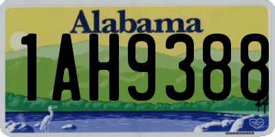 AL license plate 1AH9388