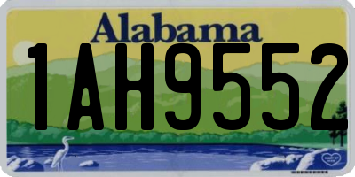 AL license plate 1AH9552