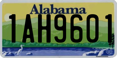 AL license plate 1AH9601